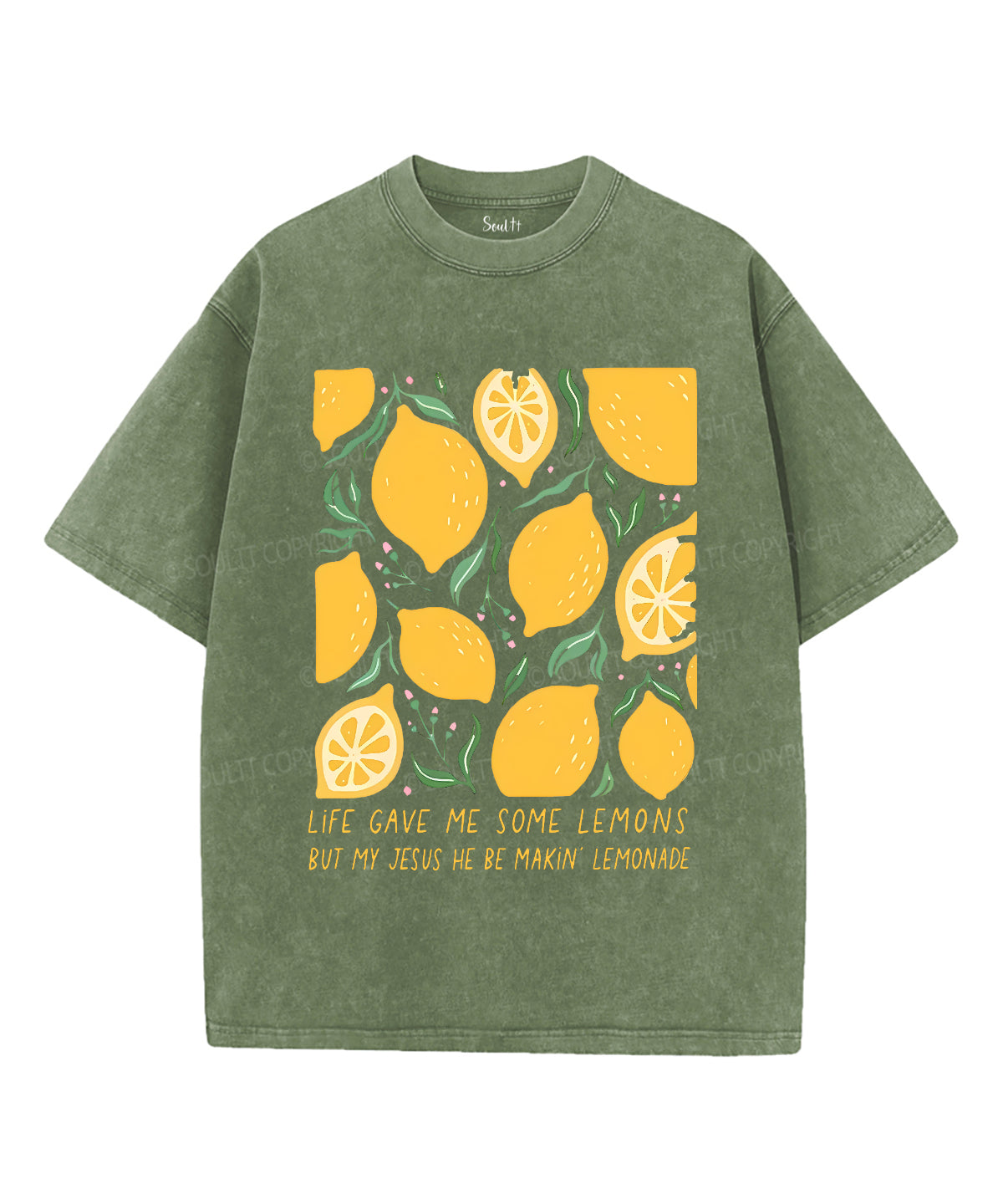 Life Gave Me Some Lemons Unisex Washed Christian T-shirt