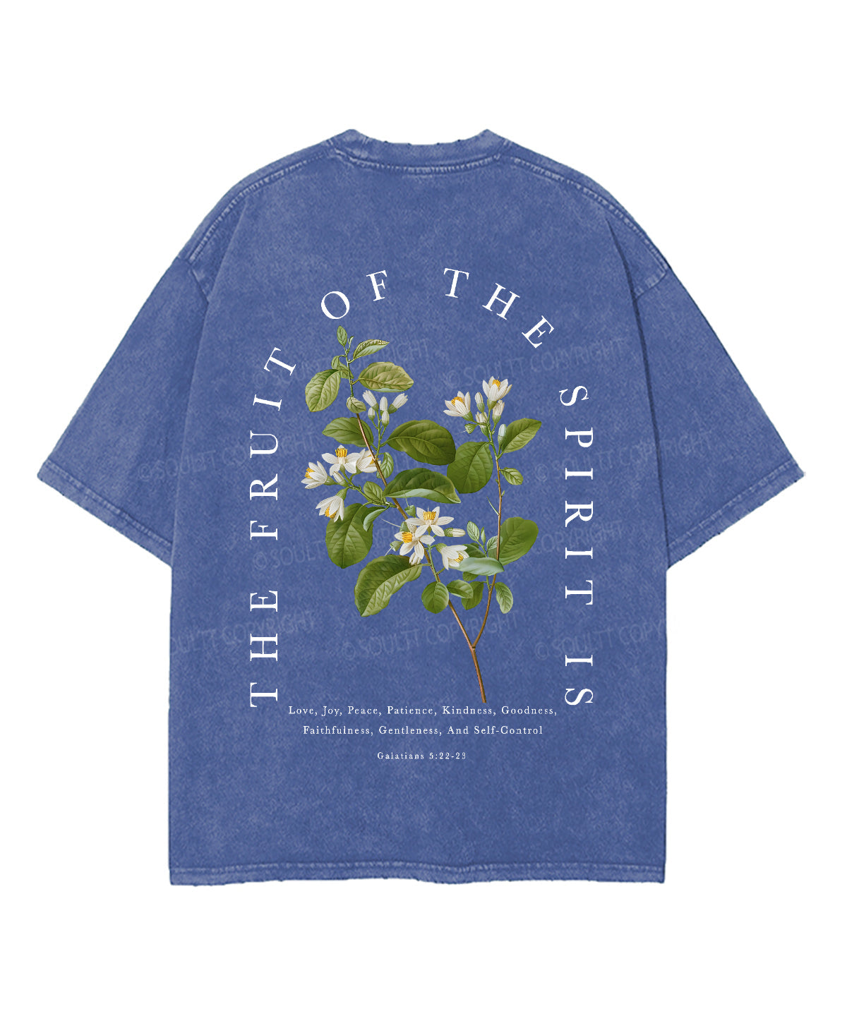 Fruit Of The Spirit Double Sided Unisex Washed Christian T-shirt