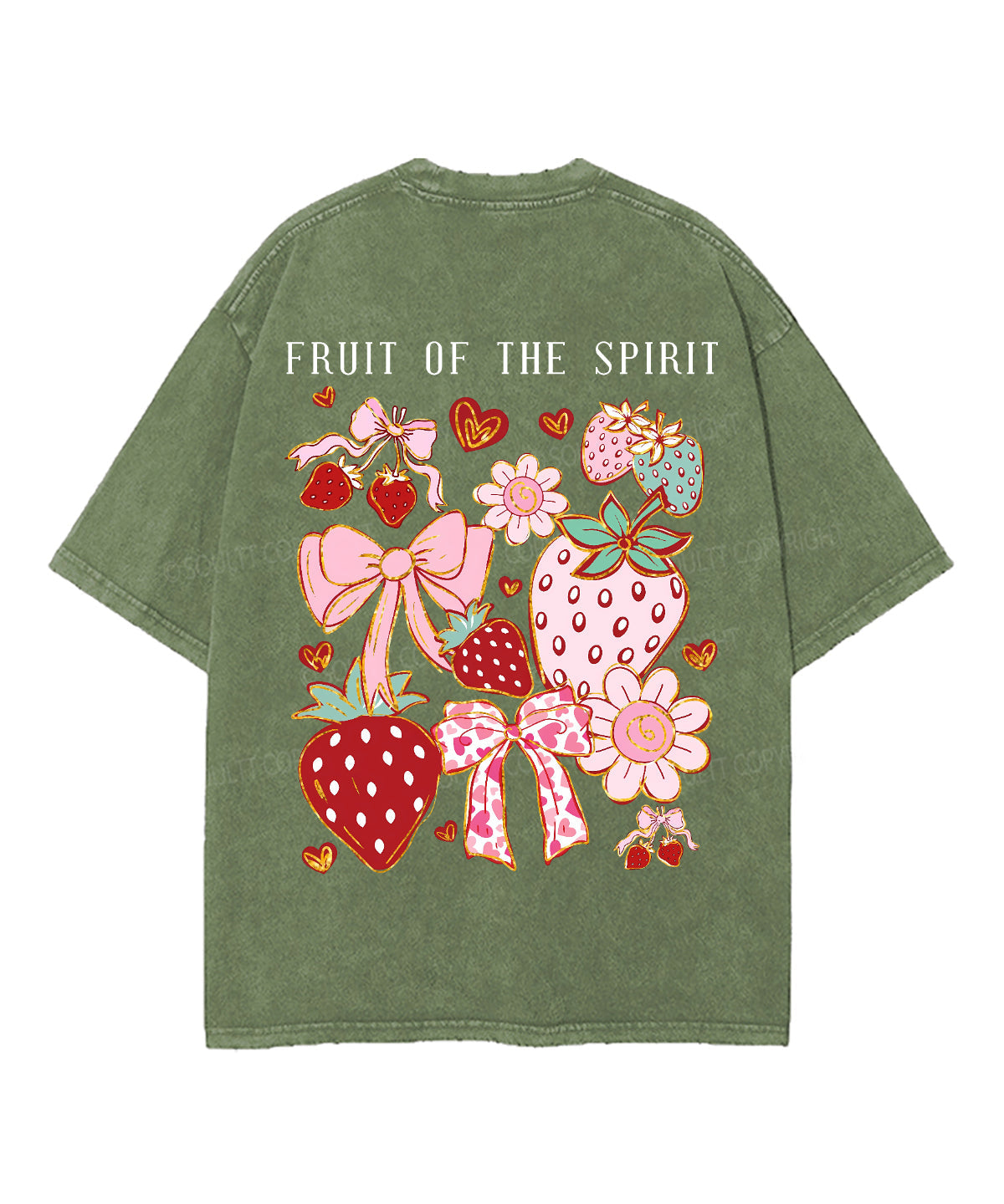 Fruit Of The Spirit Double Sided Unisex Washed Christian T-shirt