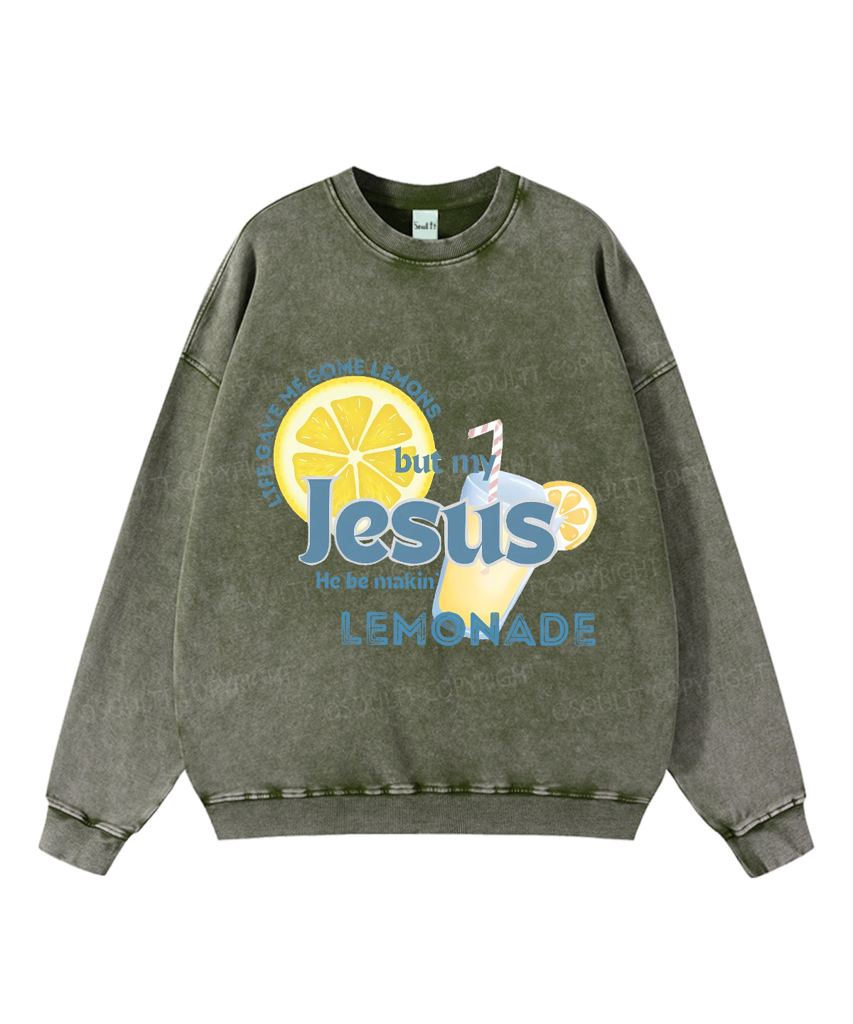 Life Gave Me Some Lemons Washed Christian Sweatshirt