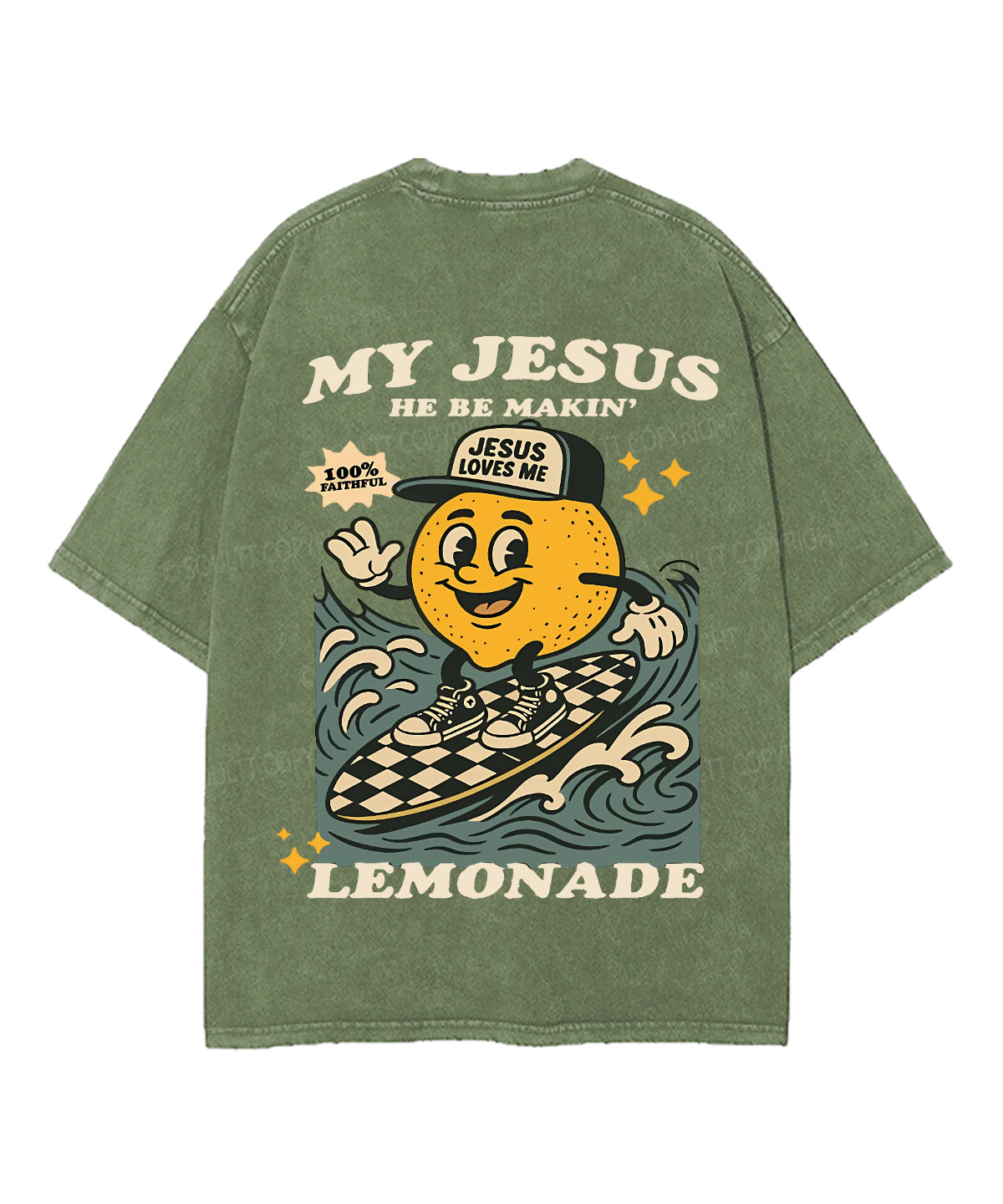 Life Gave Me Some Lemons Double Sided Unisex Washed Christian T-shirt