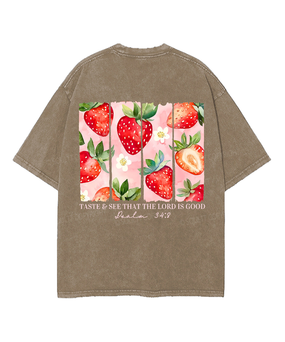 The Lord Is Good Double Sided Unisex Washed Christian T-shirt
