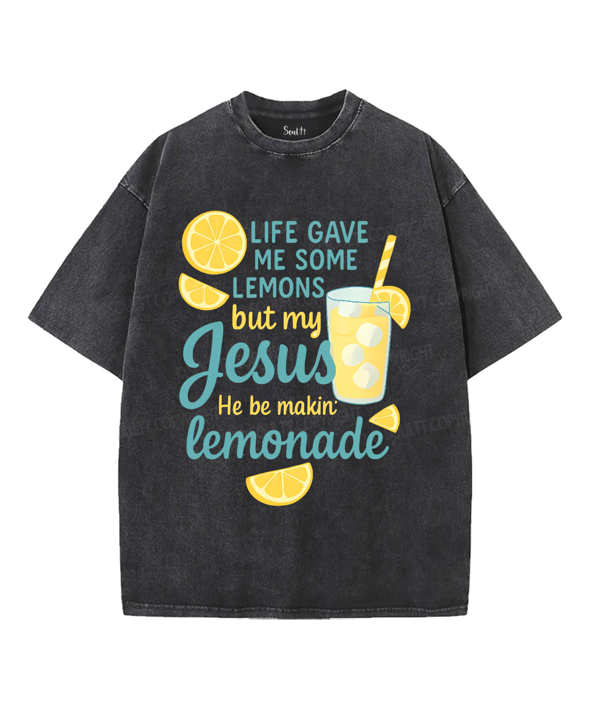 Life Gave Me Some Lemons Unisex Washed Christian T-shirt