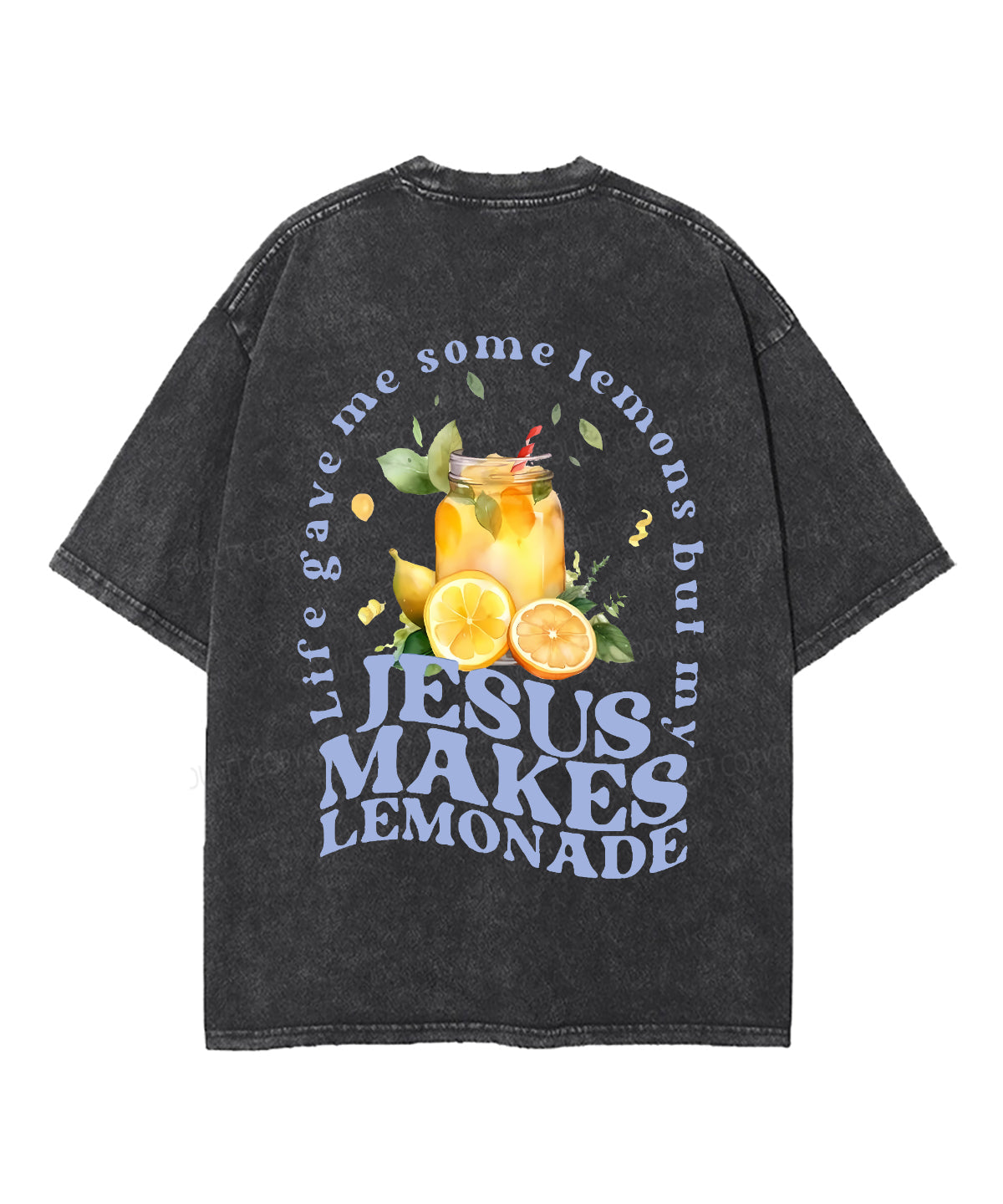 Jesus Makes Lemonade Double Sided Unisex Washed Christian T-shirt