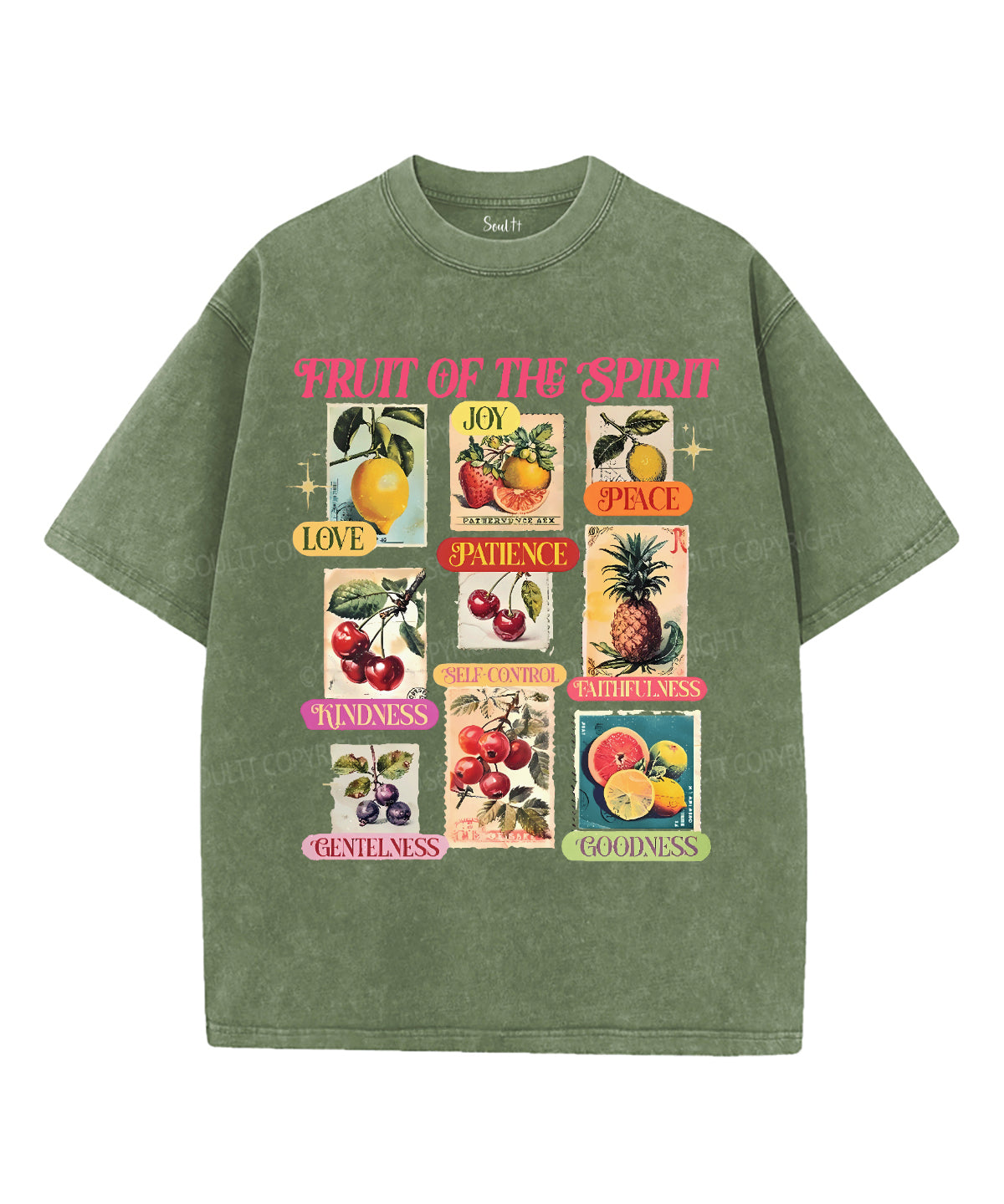 Fruit Of The Spirit Unisex Washed Christian T-shirt