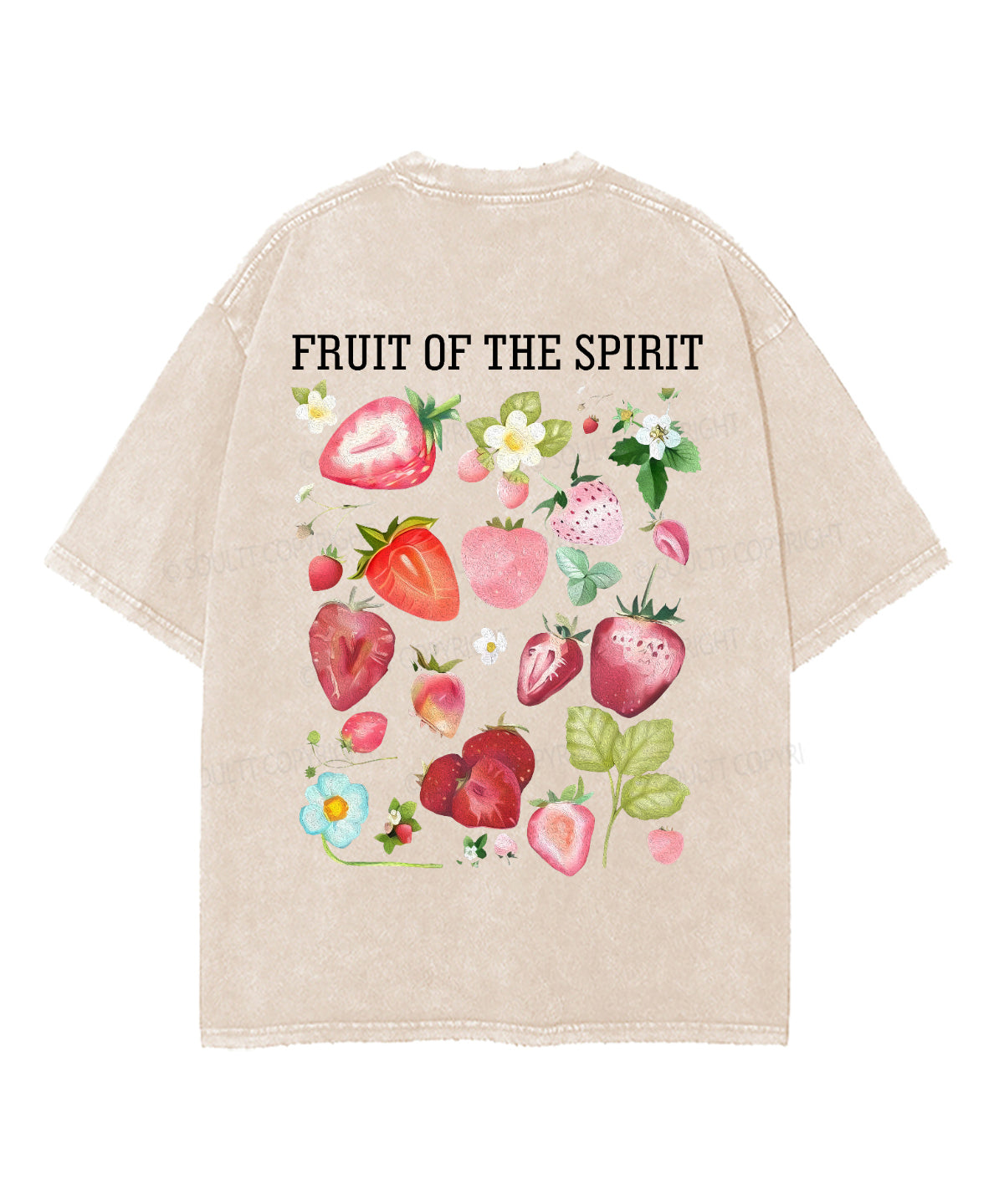 Fruit Of The Spirit Double Sided Unisex Washed Christian T-shirt
