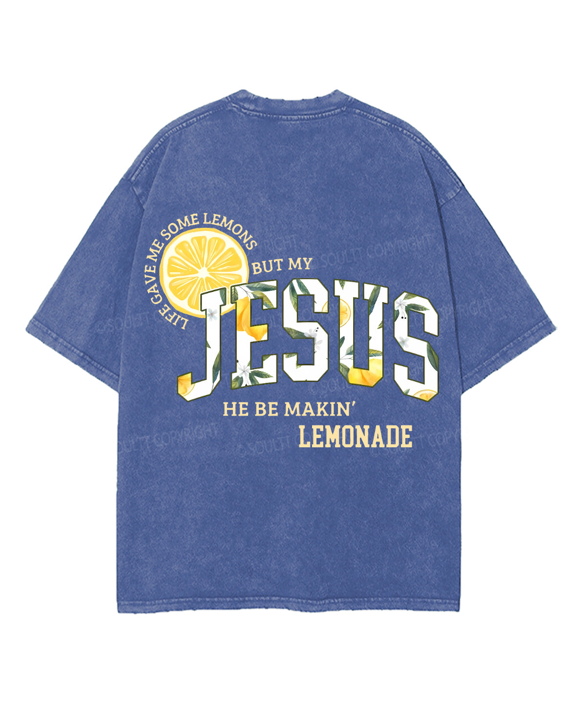 Life Gave Me Some Lemons Double Sided Unisex Washed Christian T-shirt