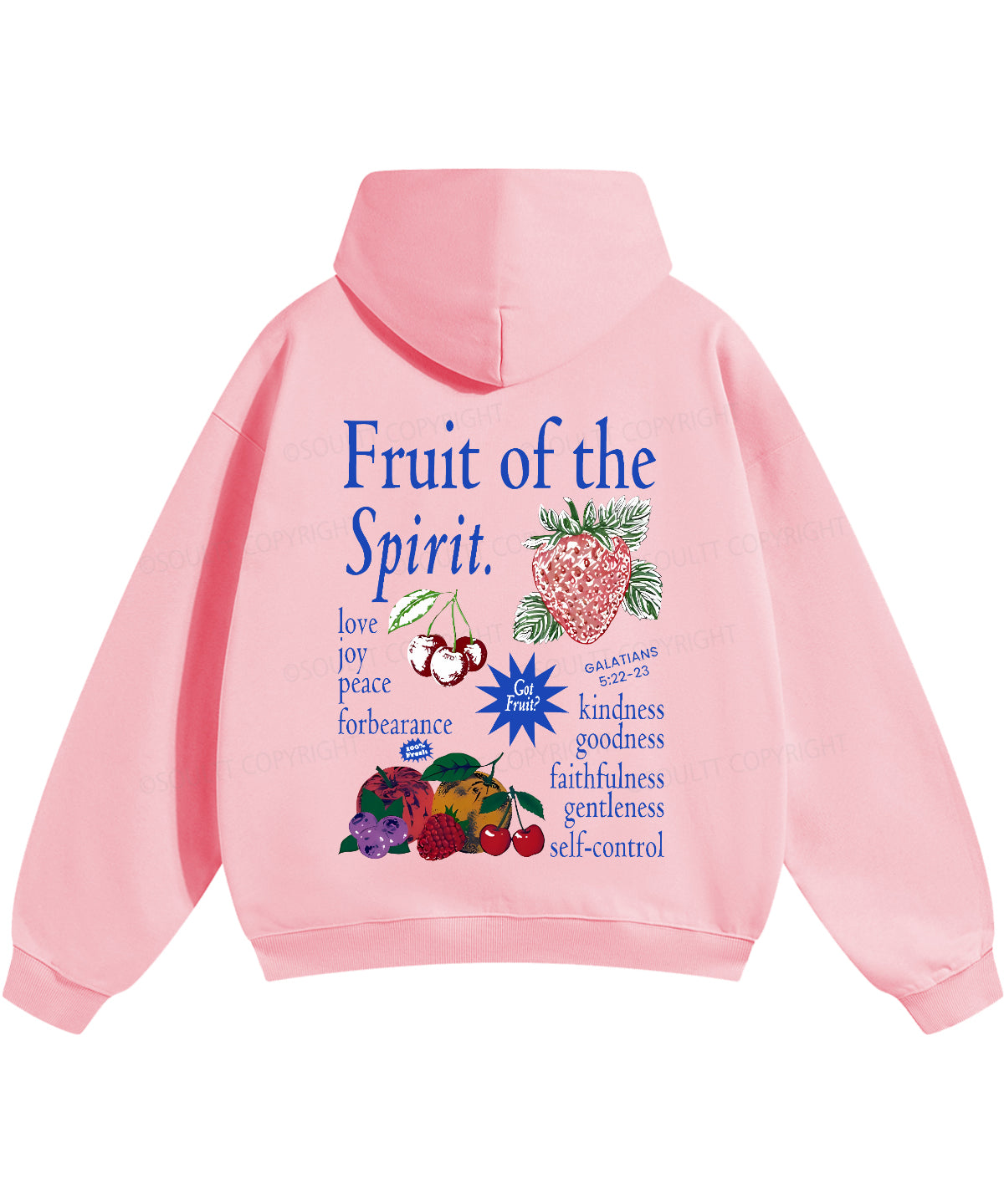 Fruit Of The Spirit Double Sided Christian Hoodie