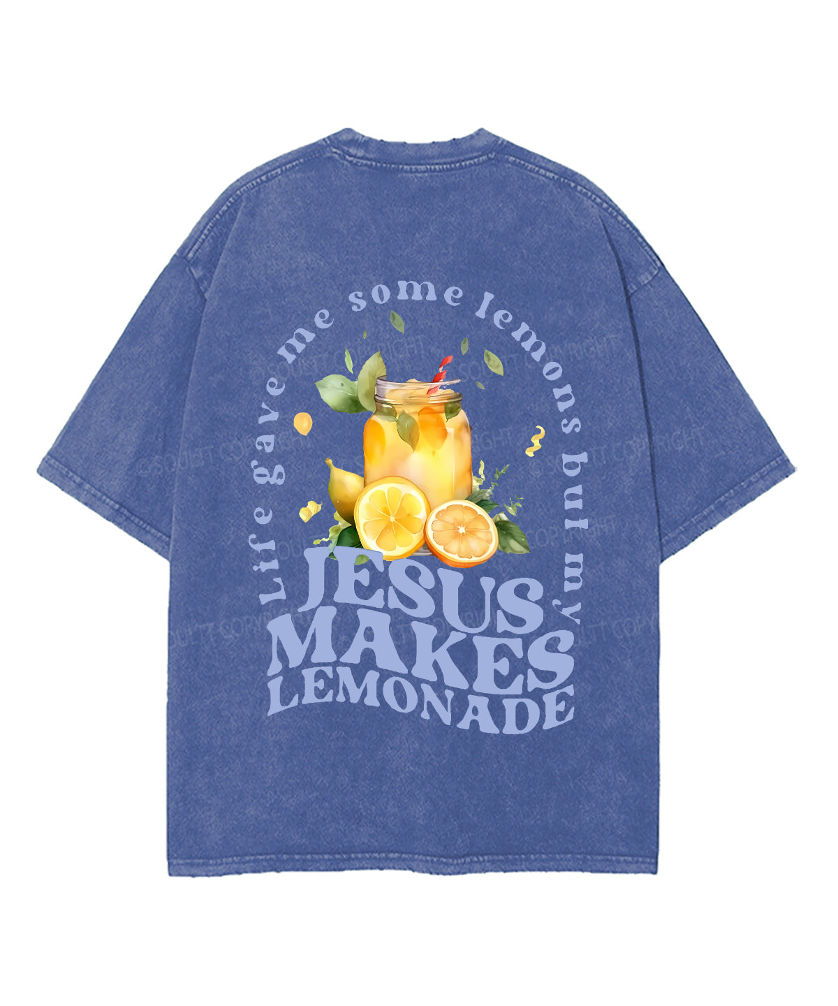 Jesus Makes Lemonade Double Sided Unisex Washed Christian T-shirt