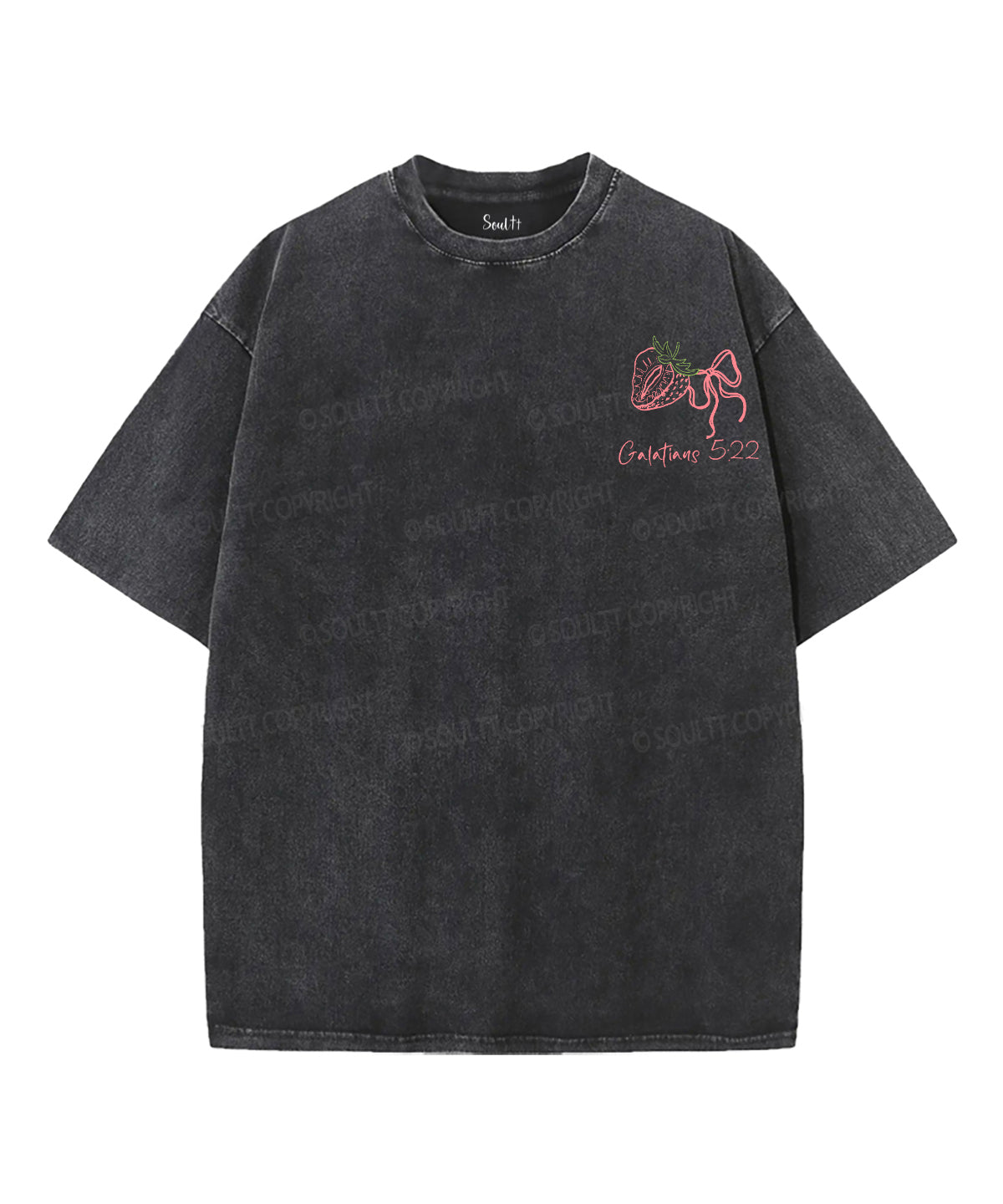 Fruit Of The Spirit Double Sided Unisex Washed Christian T-shirt