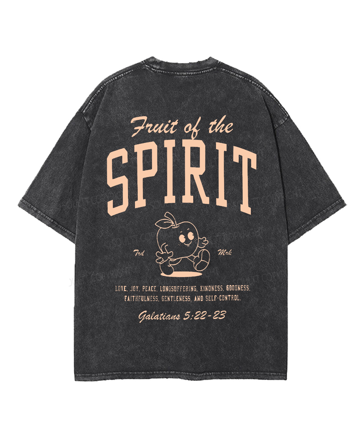 Fruit Of The Spirit Double Sided Unisex Washed Christian T-shirt