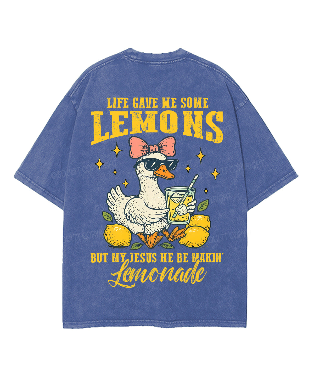 Life Gave Me Some Lemons Double Sided Unisex Washed Christian T-shirt