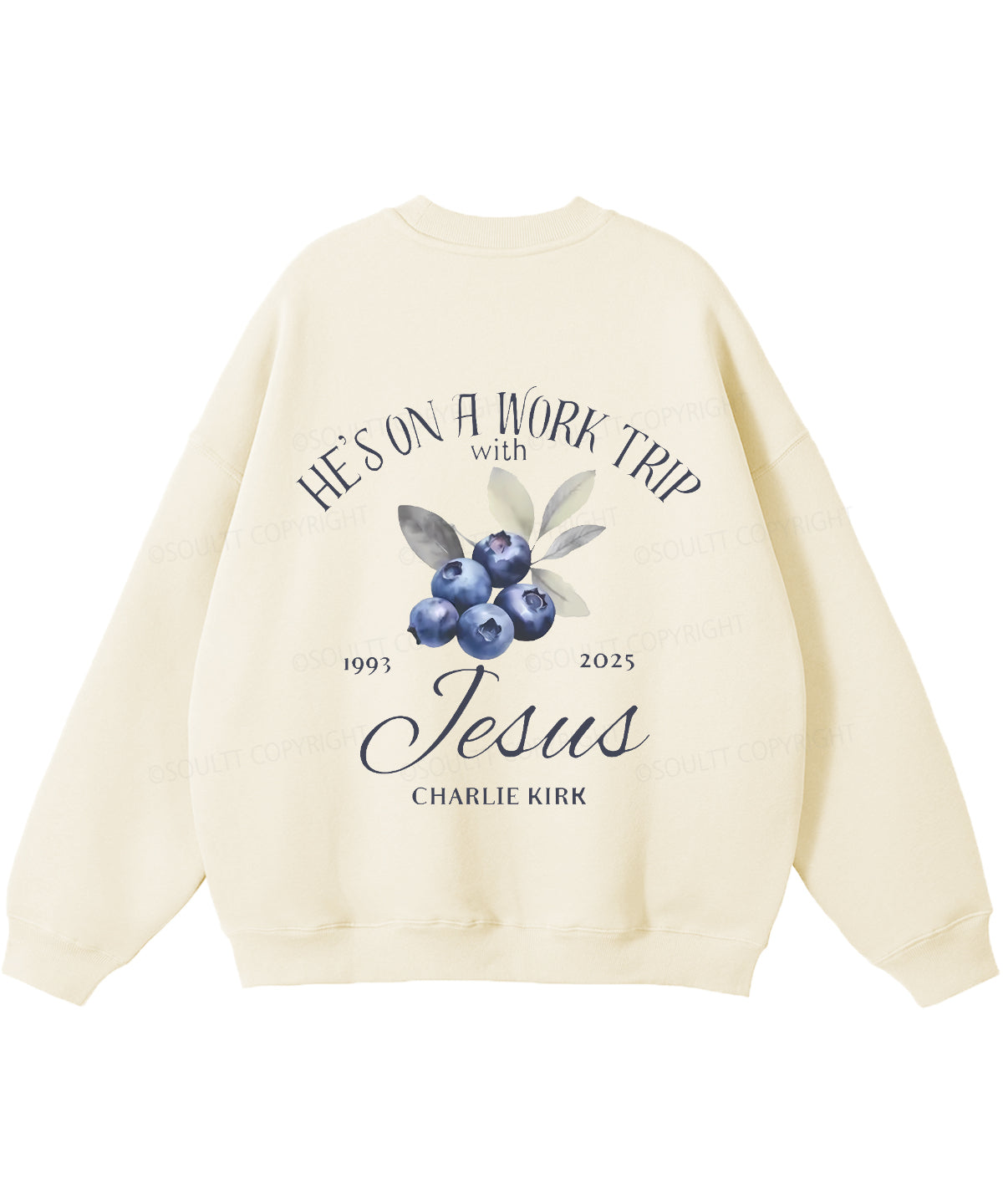 He's On A Work Trip Double Sided Christian Sweatshirt