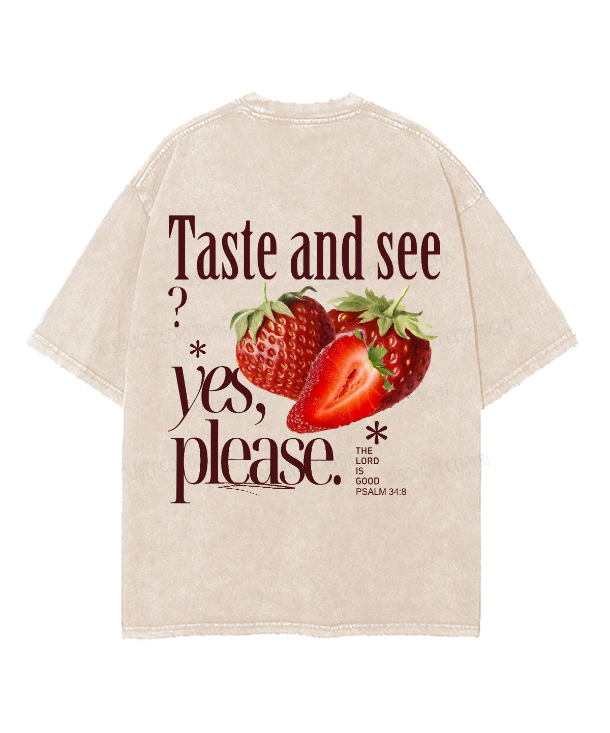 The Lord Is Good Double Sided Unisex Washed Christian T-shirt
