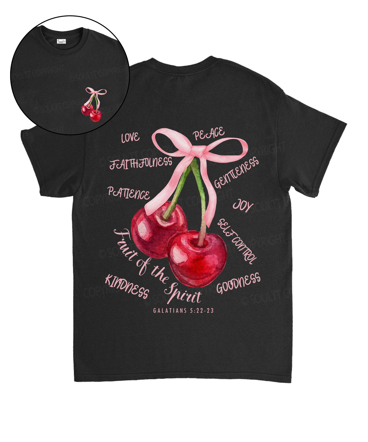 Fruit Of The Spirit Double Sided Unisex Cotton Christian T-Shirt