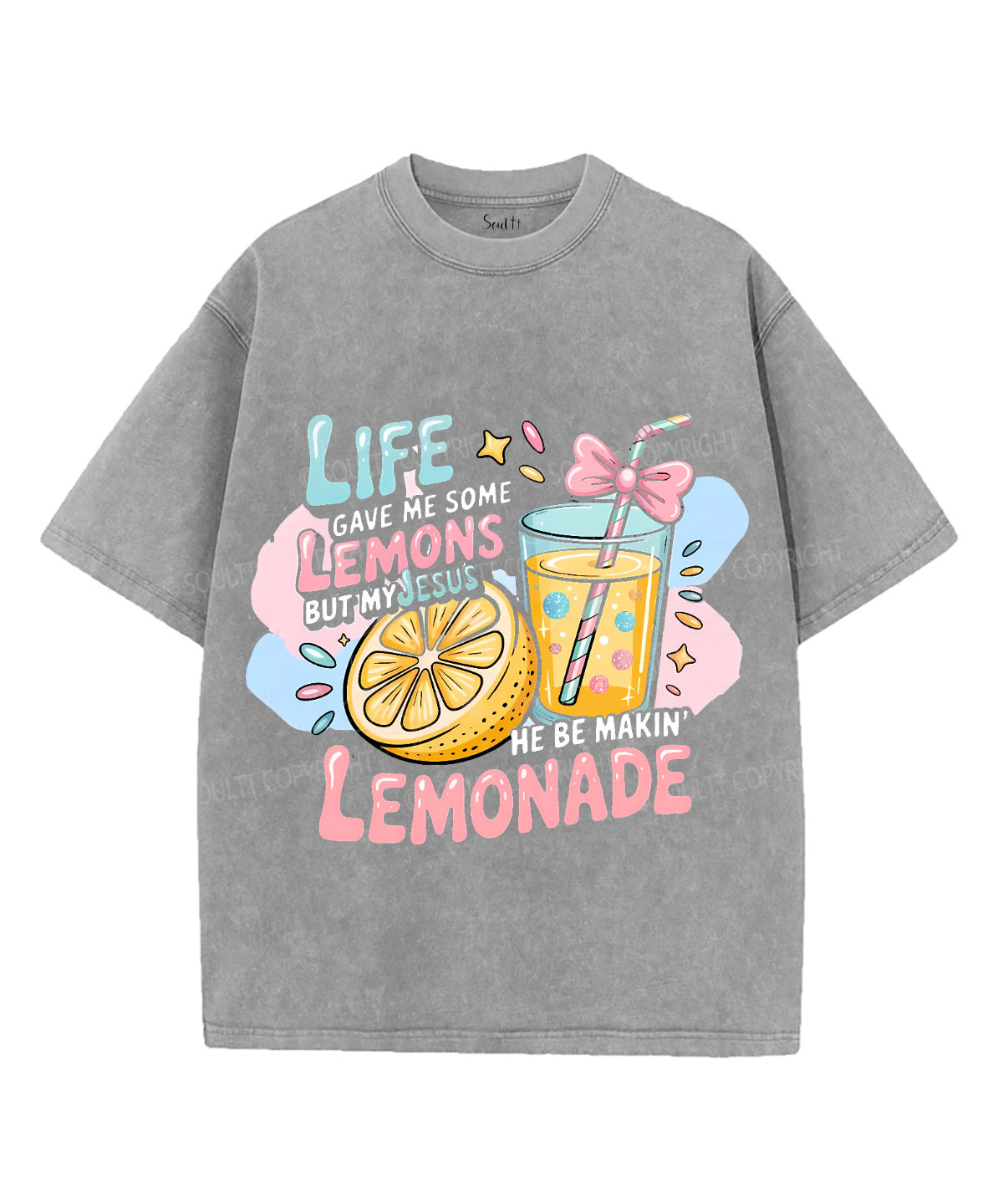 Life Gave Me Some Lemons Unisex Washed Christian T-shirt