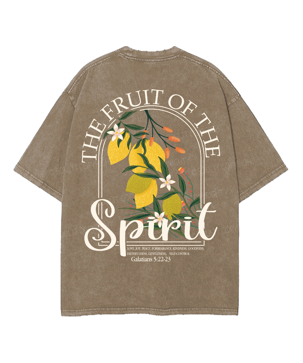 The Fruit Of The Spirit Double Sided Unisex Washed Christian T-shirt