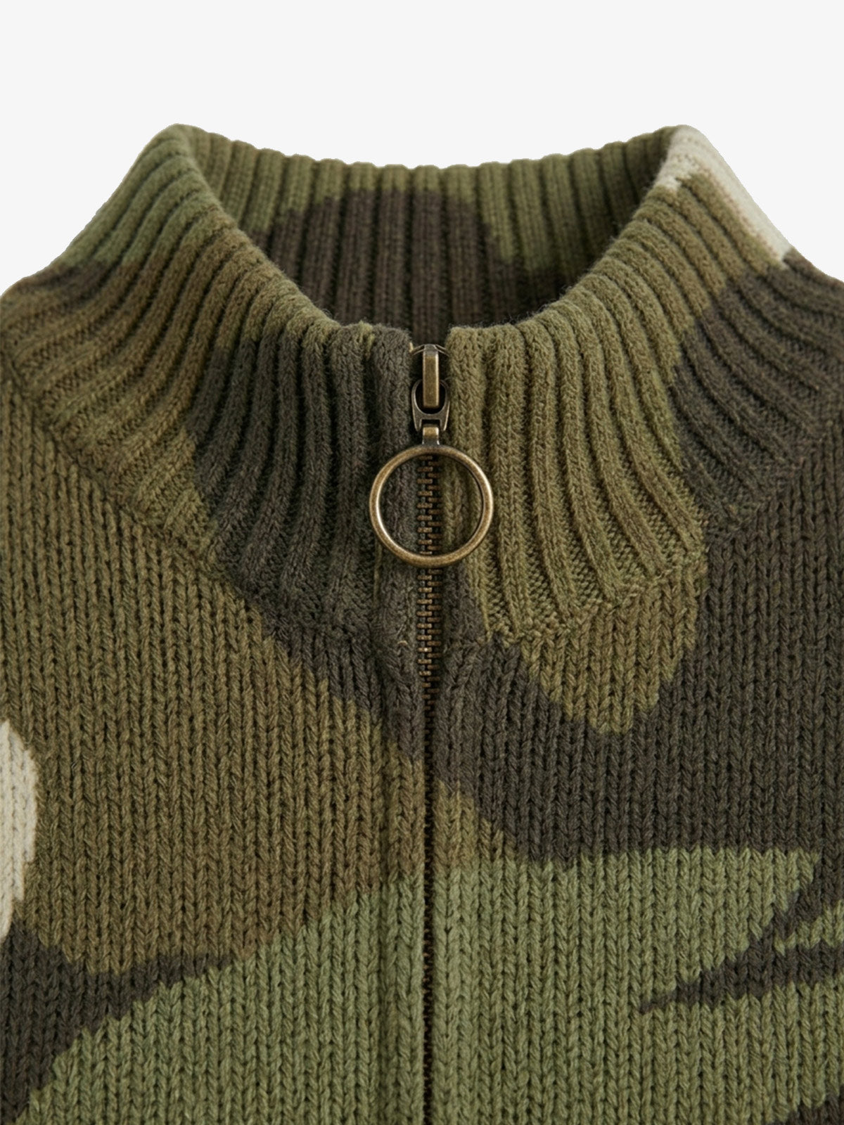Camo Zip Knit