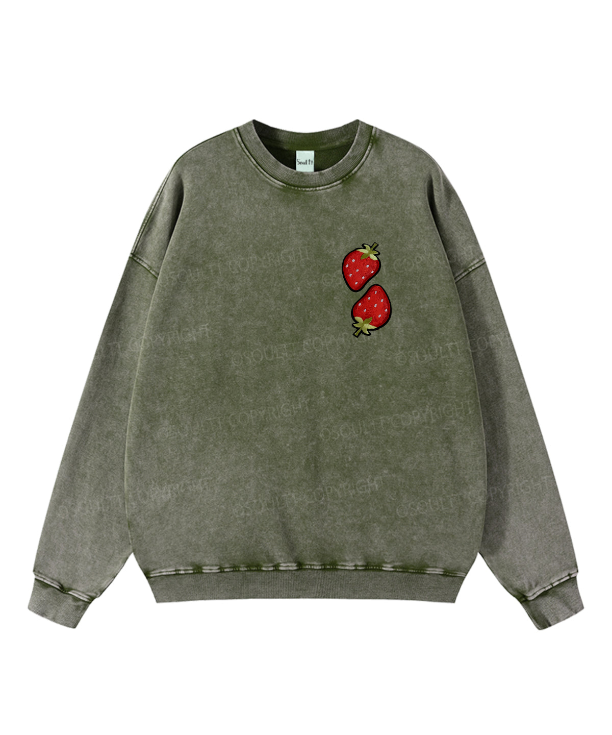 Fruit Of The Spirit Double Sided Washed Christian Sweatshirt