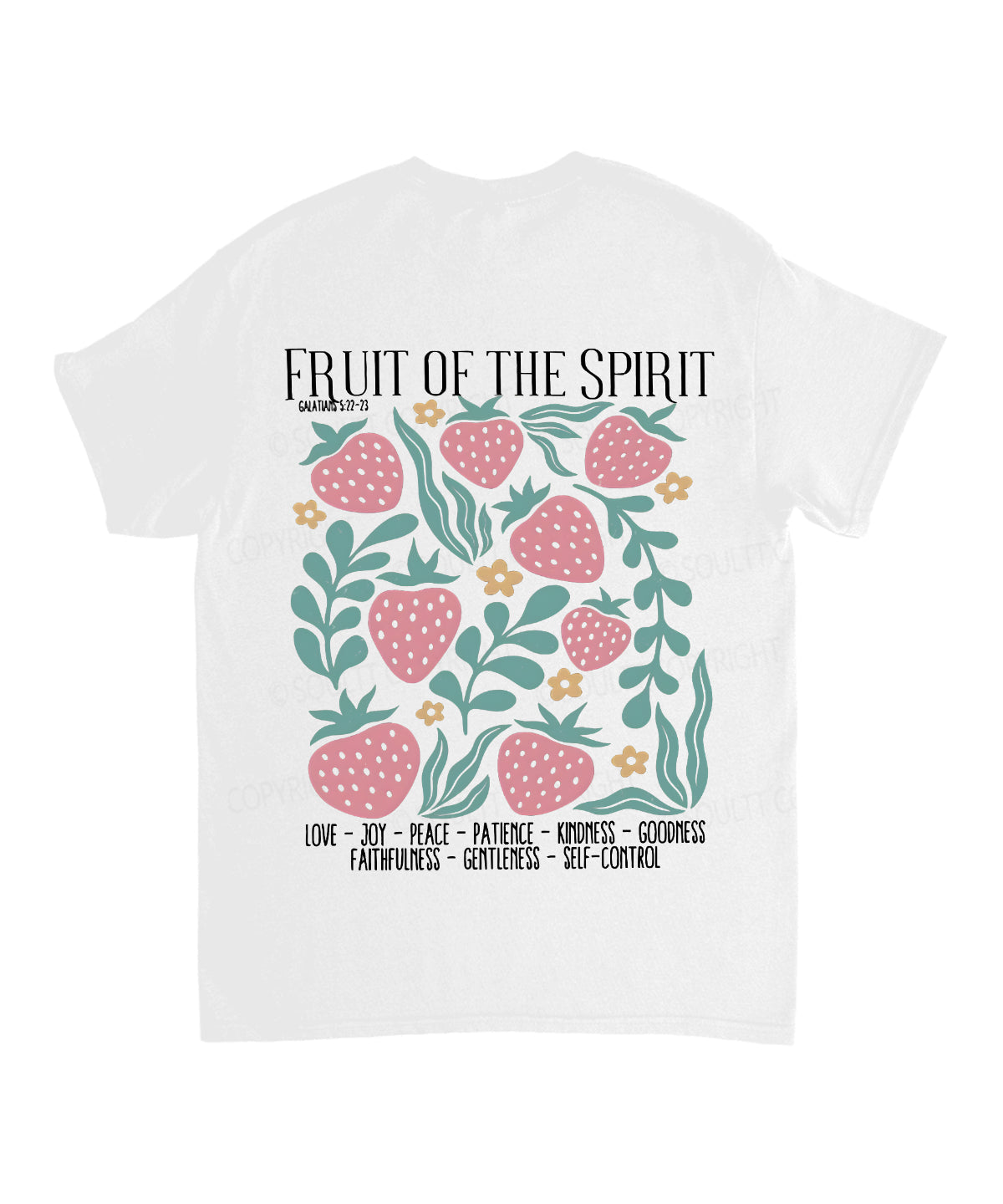 Fruit Of The Spirit Double Sided Unisex Cotton Christian T-Shirt