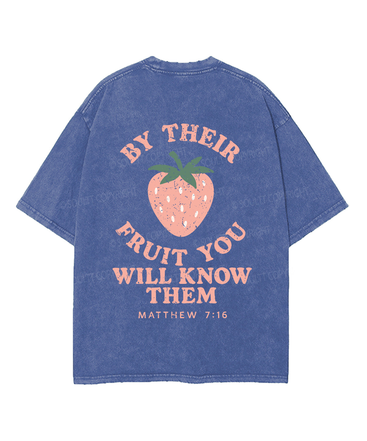 BY THEIR FRUIT YOU WIL KNOW THEM Double Sided Unisex Washed Christian T-shirt