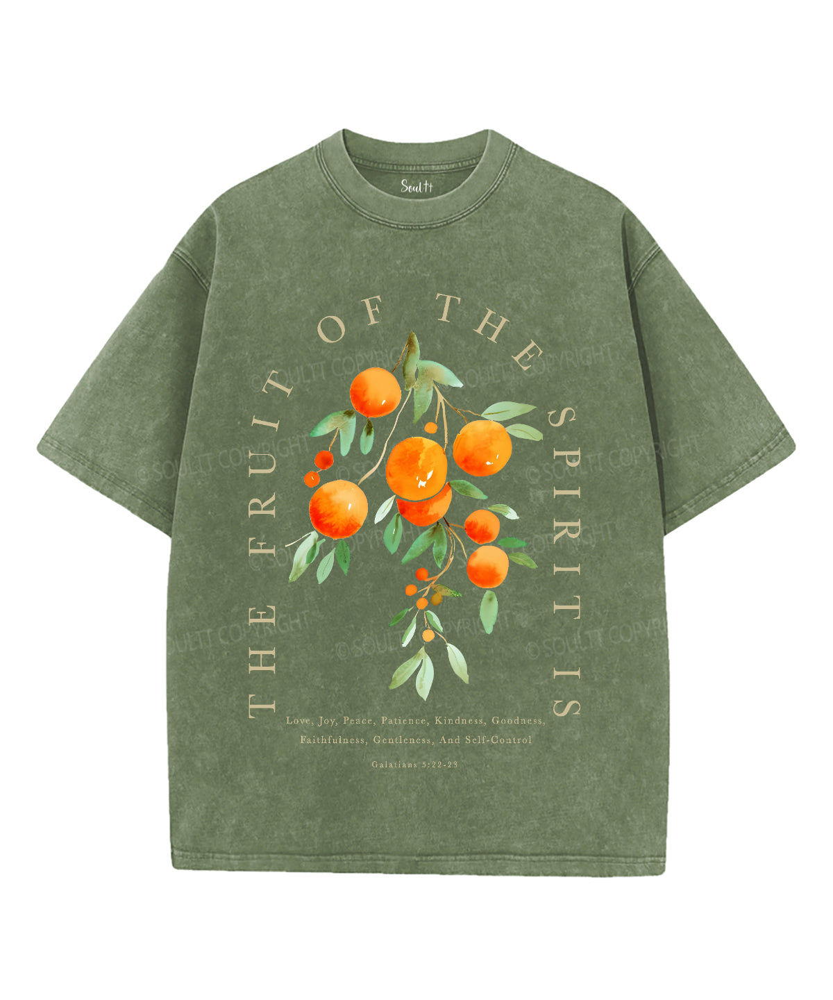 Fruit Of The Spirit Unisex Washed Christian T-shirt