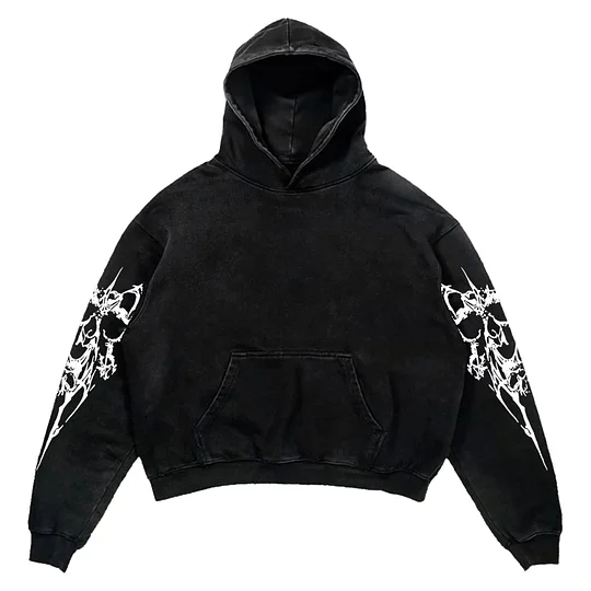 Tattoo Style Hoodie[BLACK]