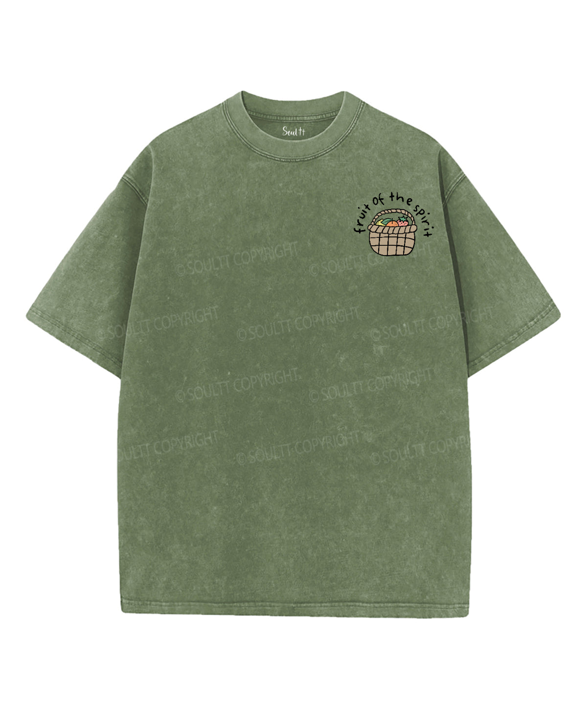 Fruit Of The Spirit Double Sided Washed Christian T-shirt
