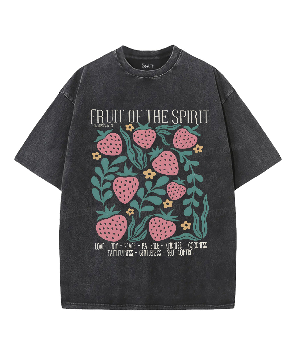 Fruit of the Spirit Unisex Washed Christian T-shirt