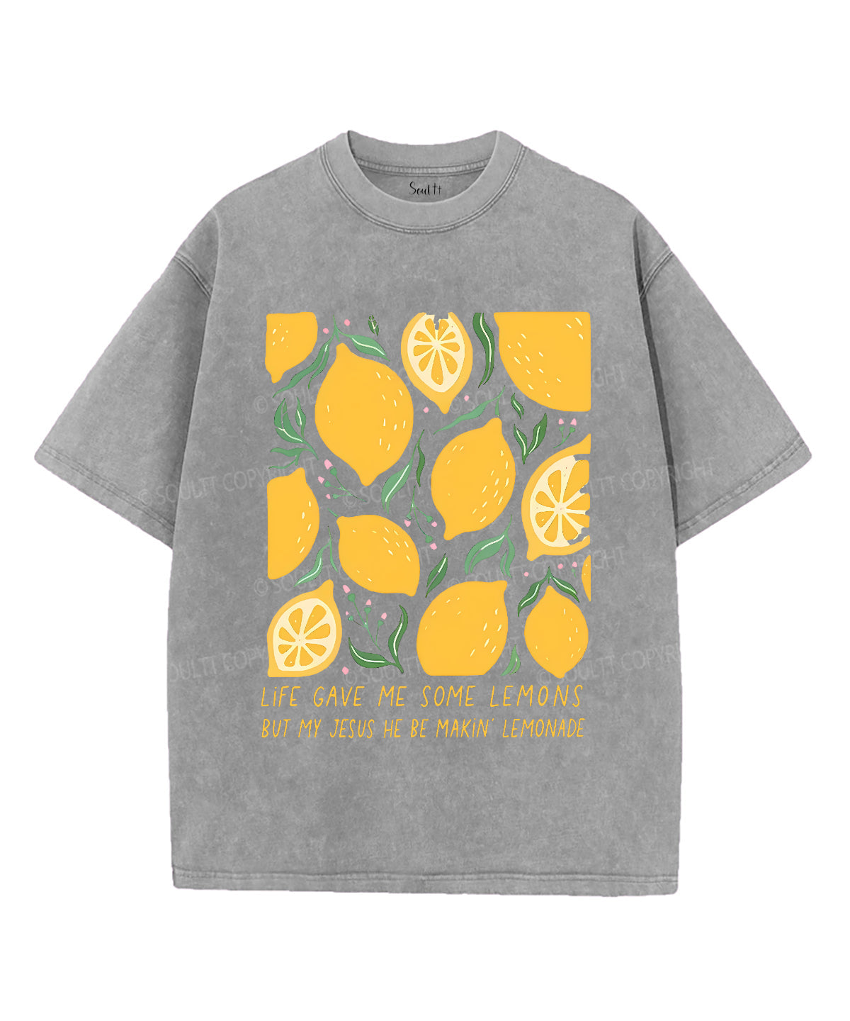 Life Gave Me Some Lemons Unisex Washed Christian T-shirt