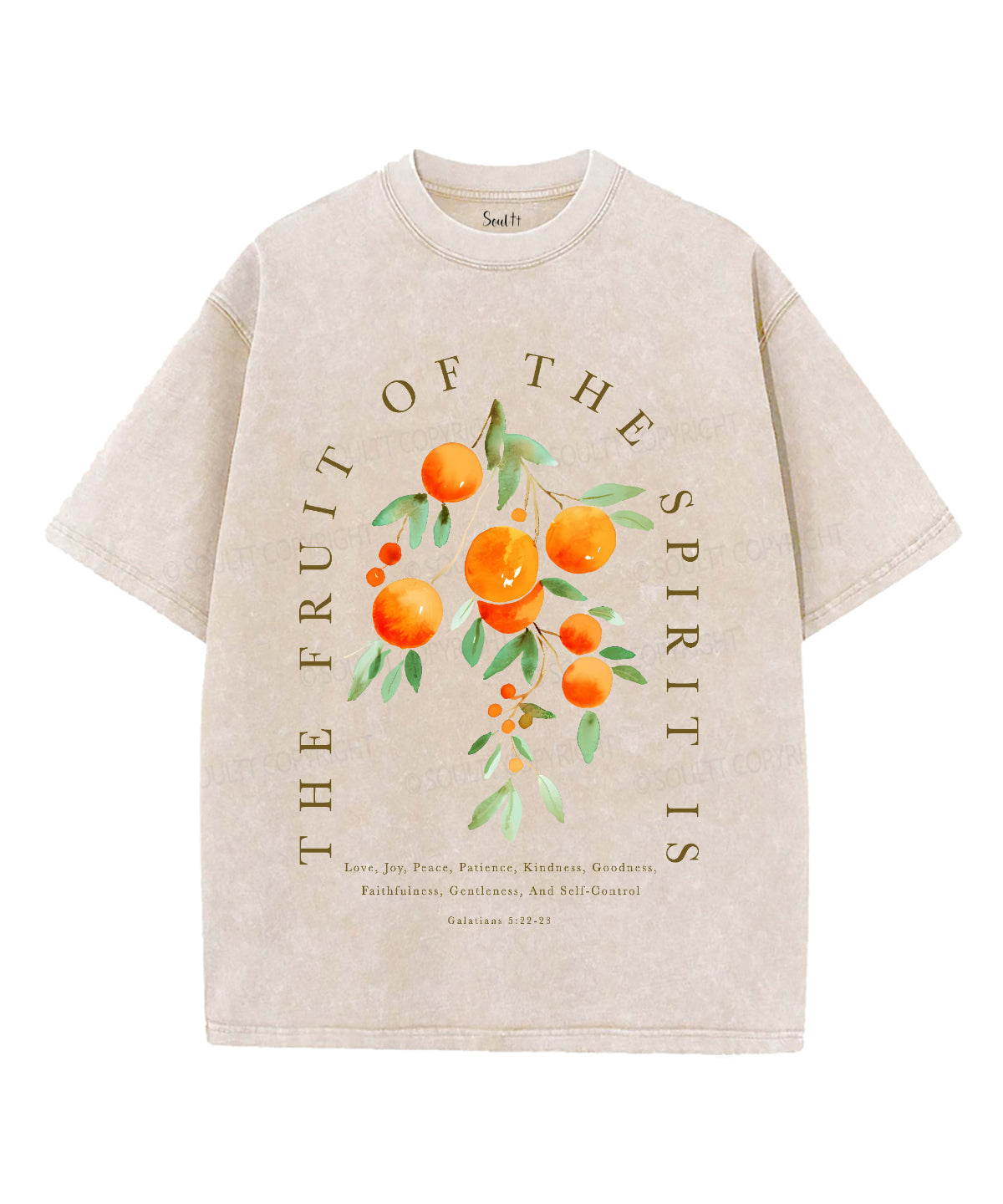 Fruit Of The Spirit Unisex Washed Christian T-shirt
