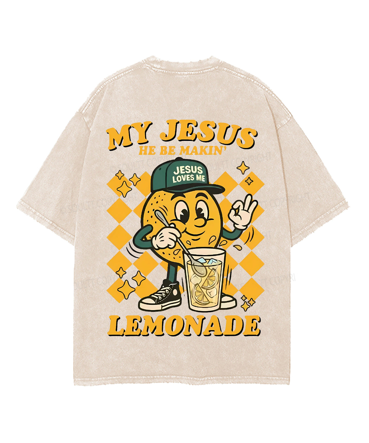 Life Gave Me Some Lemons Double Sided Unisex Washed Christian T-shirt