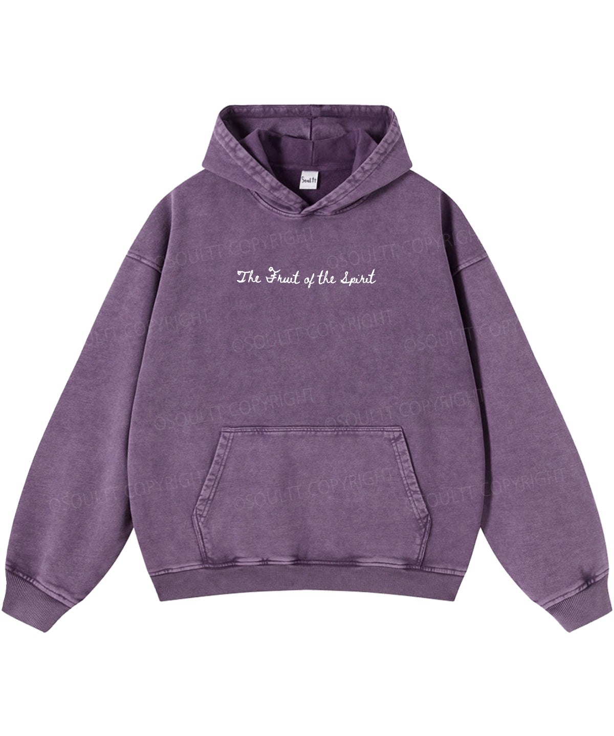 Fruit Of The Spirit Double Sided Washed Christian Hoodie