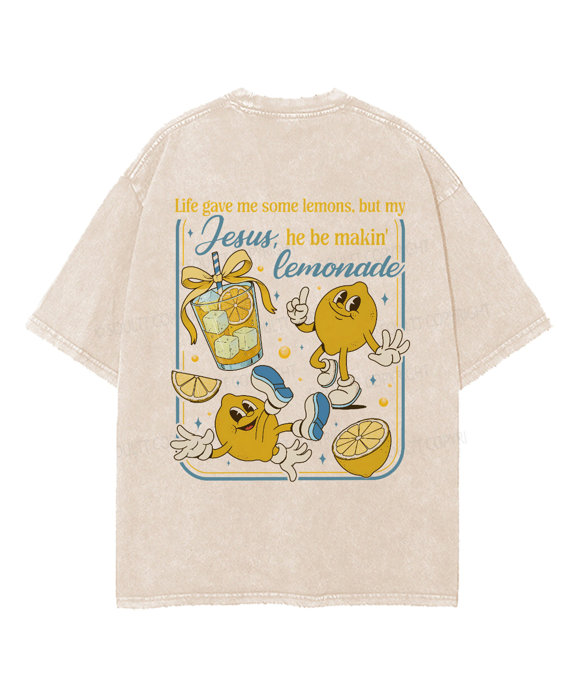 Life Give Me Some Lemons Double Sidedf Unisex Washed Christian T-shirt