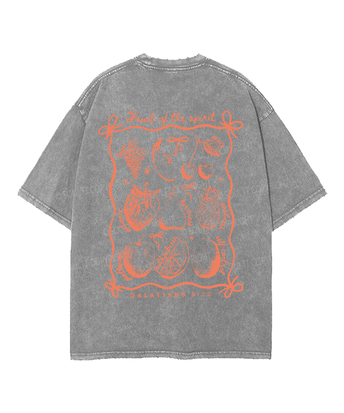 Fruit Of The Spirit Double Sided Unisex Washed Christian T-shirt