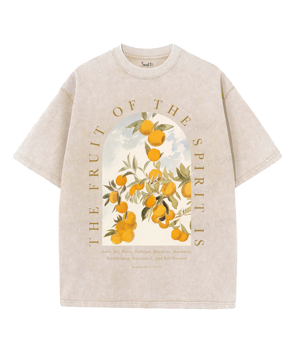 The Fruit Of The Spirit Unisex Washed Christian T-shirt