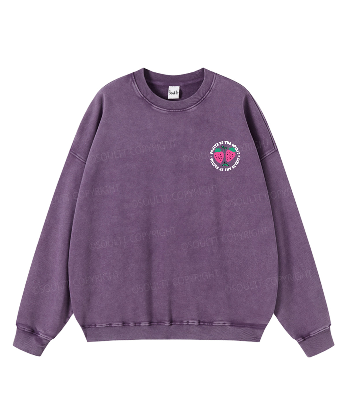 Fruits of the Spirit Double Sided Washed Christian Sweatshirt