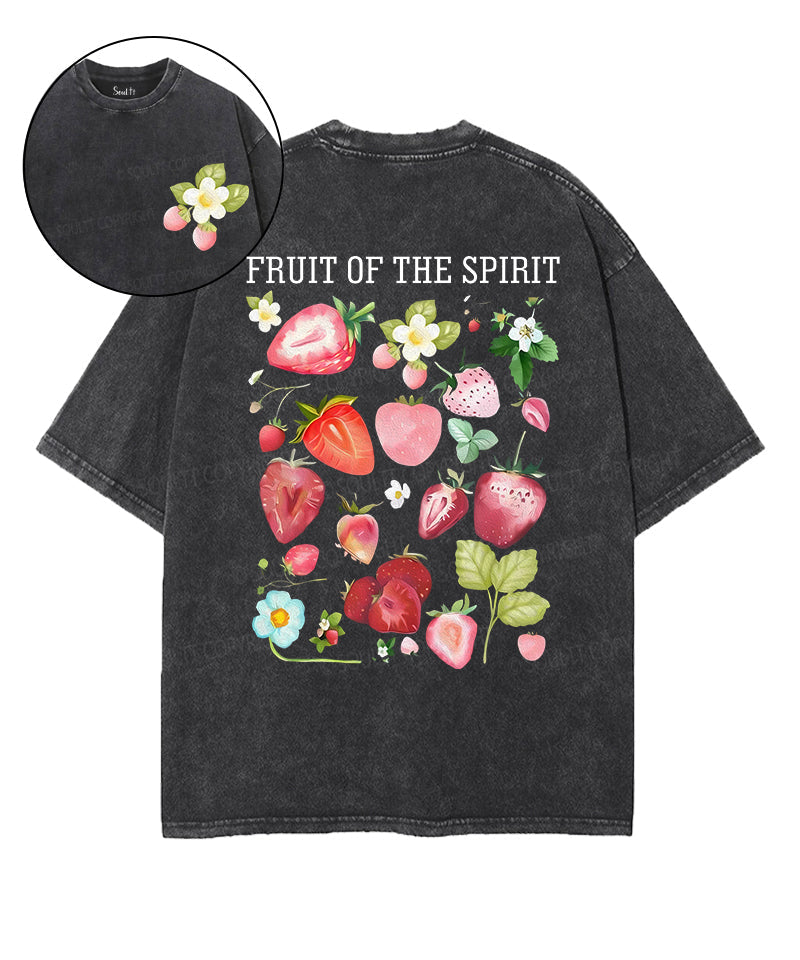 Fruit Of The Spirit Double Sided Unisex Washed Christian T-shirt