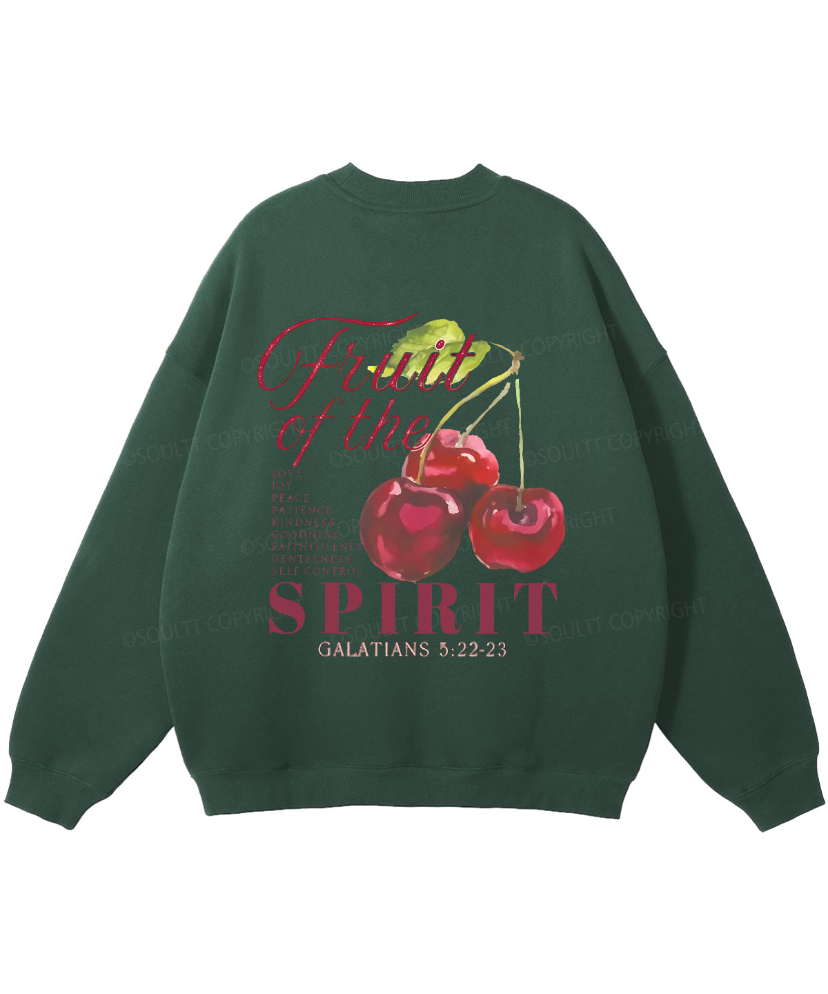 Fruit Of The Spirit Double Sided Christian Sweatshirt