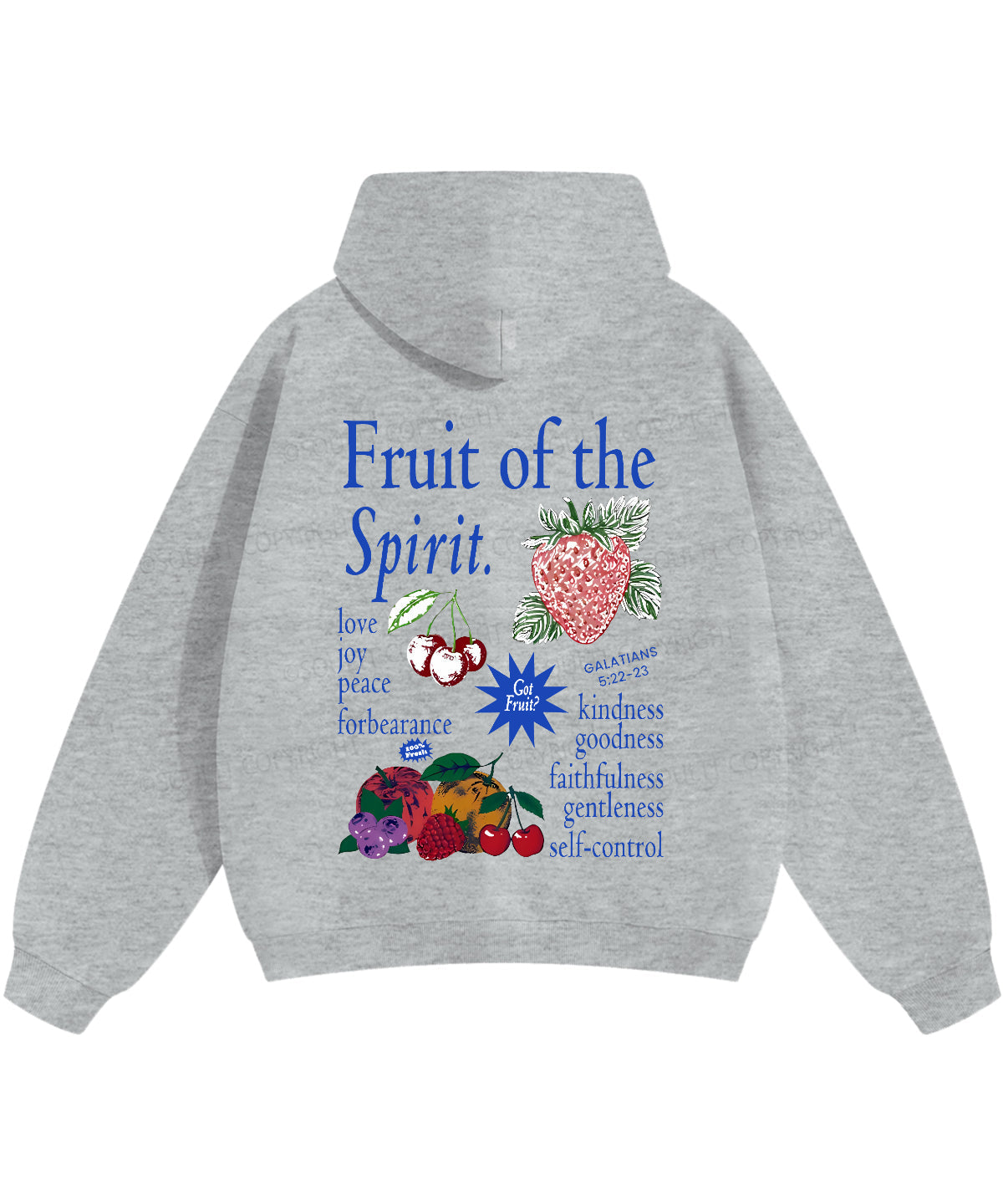 Fruit Of The Spirit Double Sided Christian Hoodie