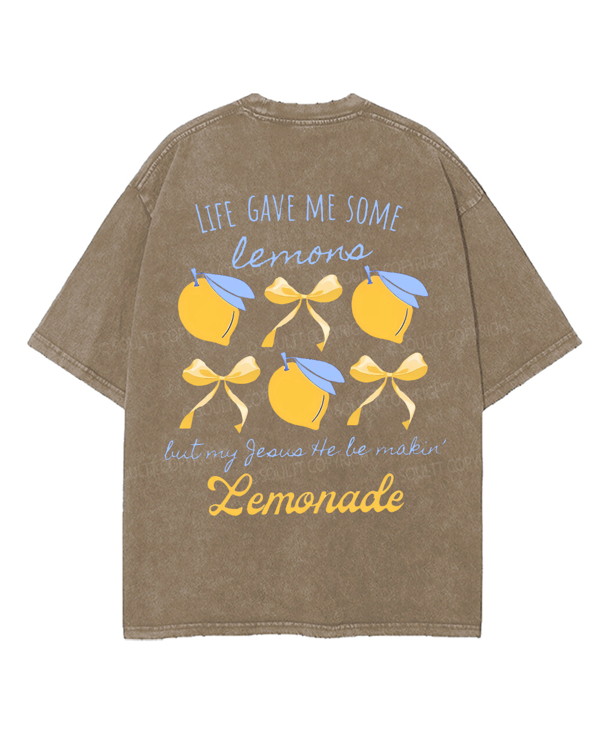 Life Gave Me Some Lemons Double Sided Unisex Washed Christian T-shirt