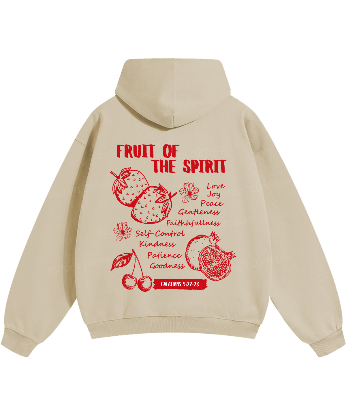 Fruit Of The Spirit Double Sided Christian Hoodie