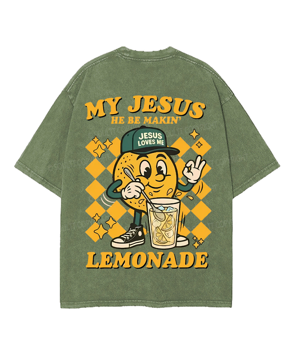 Life Gave Me Some Lemons Double Sided Unisex Washed Christian T-shirt