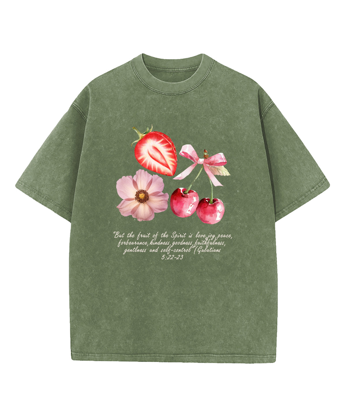 The Fruit Of The Spirit Washed Christian T-shirt