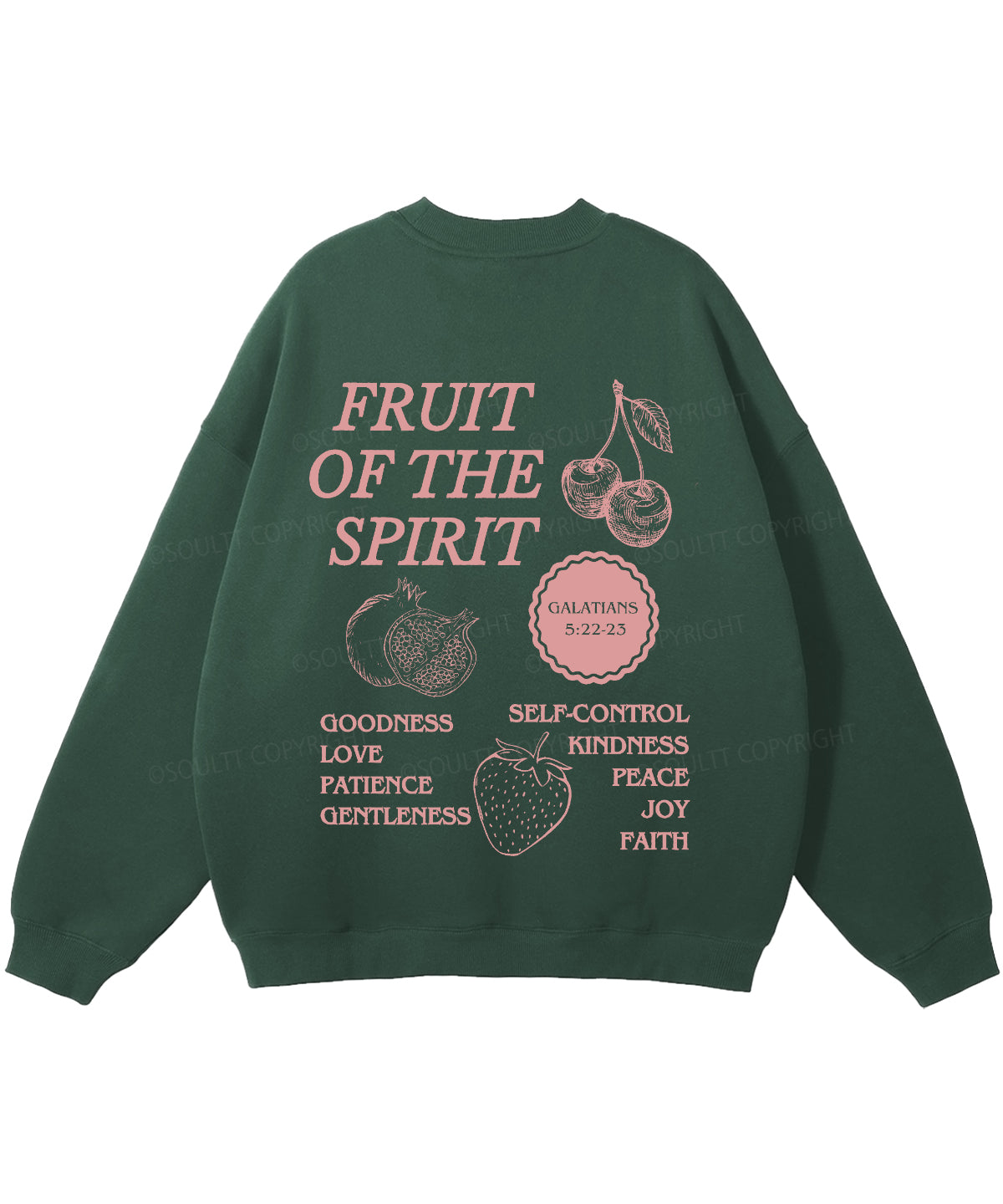 Fruit Of The Spirit Double Sided Christian Sweatshirt