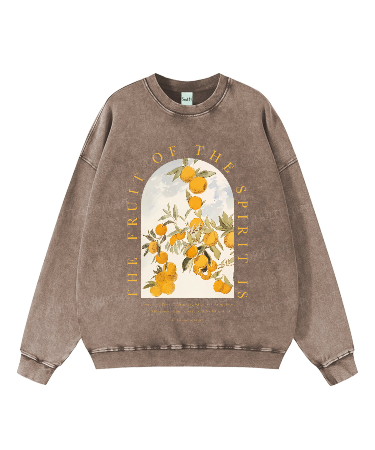 The Fruit Of The Spirit Washed Christian Sweatshirt