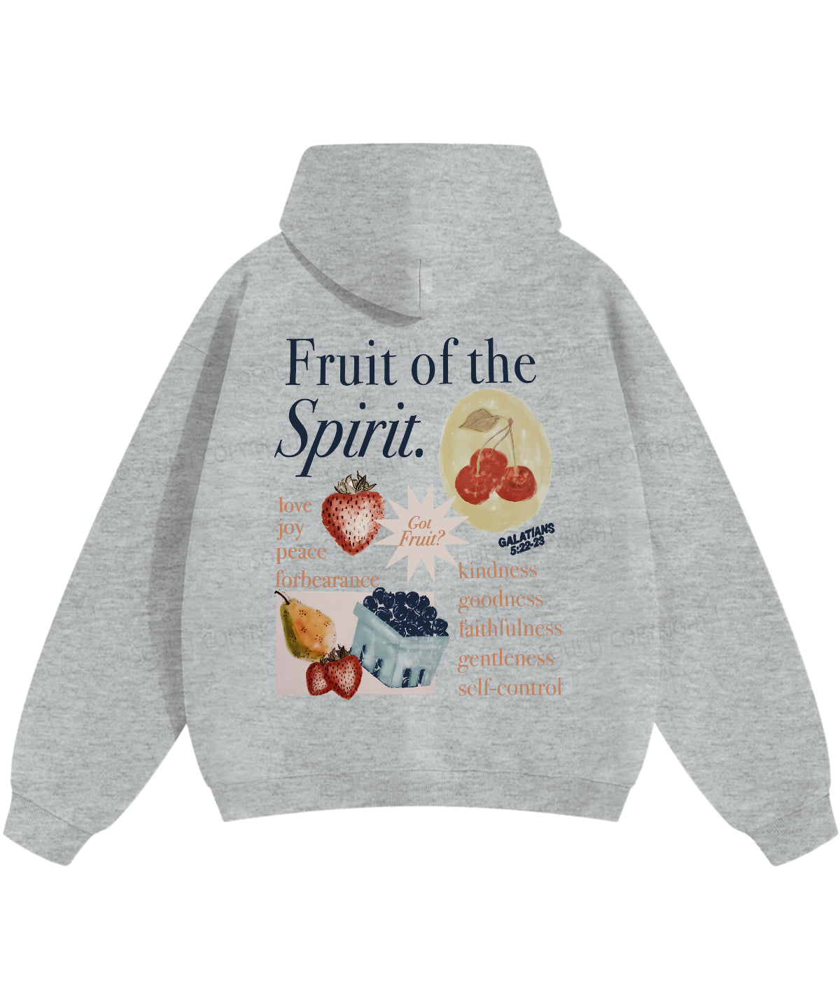 Fruit Of The Spirit Double Sided Christian Hoodie