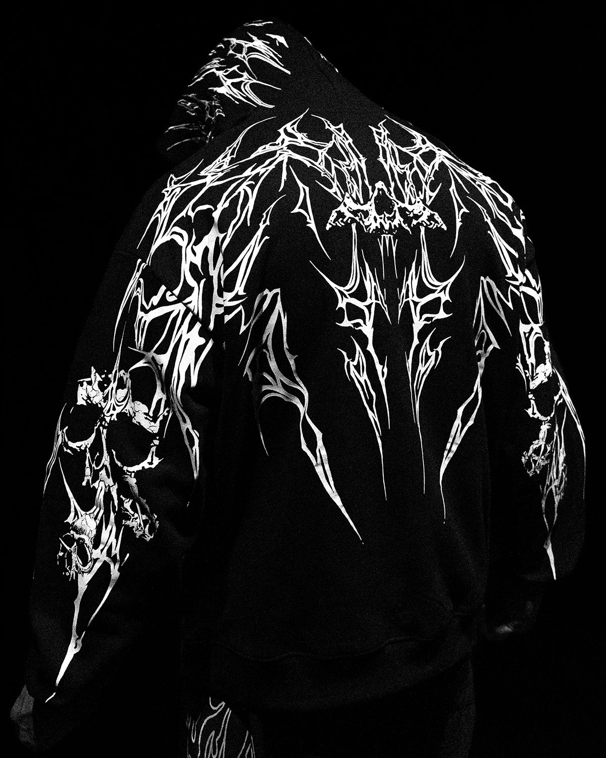 Tattoo Print Sweatshirt [BLACK]