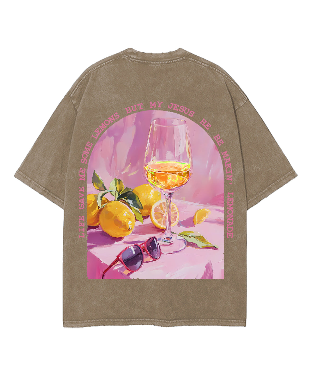 Life Gave Me Some Lemons Double Sided Unisex Washed Christian T-shirt
