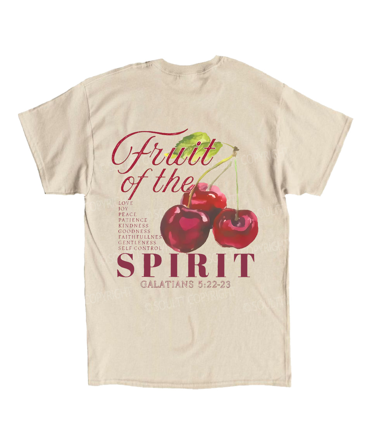 Fruit Of The Spirit Double Sided Unisex Cotton Christian T-Shirt